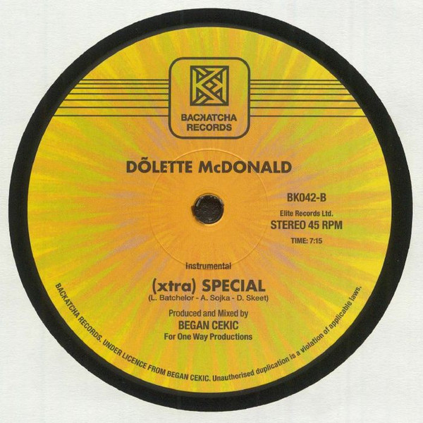 Dolette McDonald - (Xtra) Special | Backatcha Records (BK042) - 2 Dolette McDonald - (Xtra) Special | Backatcha Records (BK042) - 2
