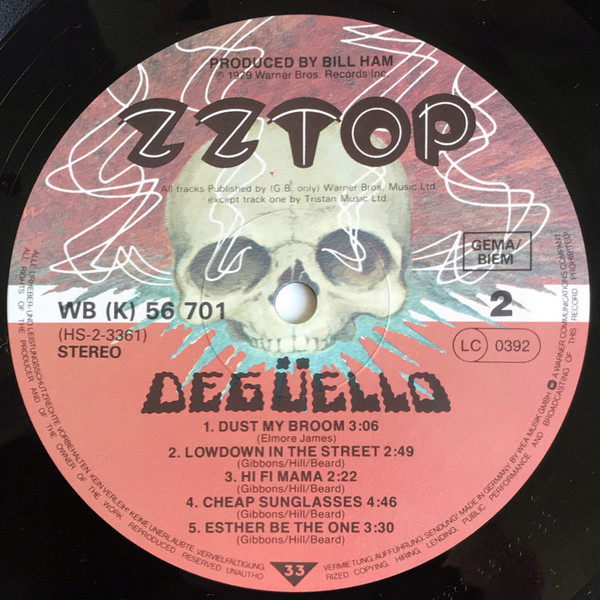 ZZ Top - Degüello | Warner Bros. Records (WB 56 701) - 4 ZZ Top - Degüello | Warner Bros. Records (WB 56 701) - 4