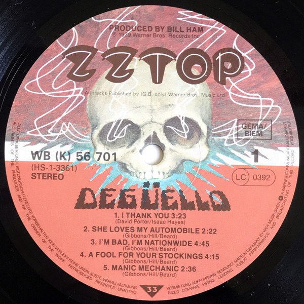 ZZ Top - Degüello | Warner Bros. Records (WB 56 701) - 3 ZZ Top - Degüello | Warner Bros. Records (WB 56 701) - 3