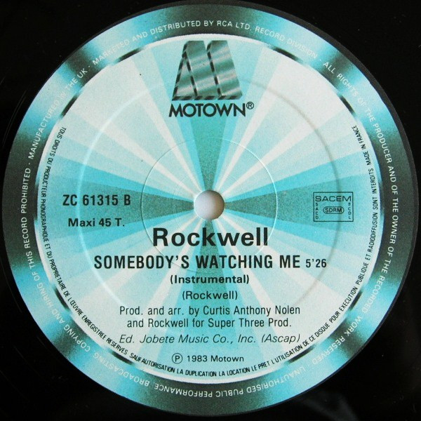 Rockwell - Somebody's Watching Me | Motown (ZC 61315) - 4