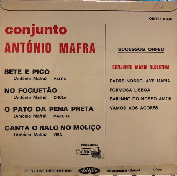 Conjunto António Mafra - 7 E Pico 8 E Coisa 9 E Tal | Orfeu (6080) - 2