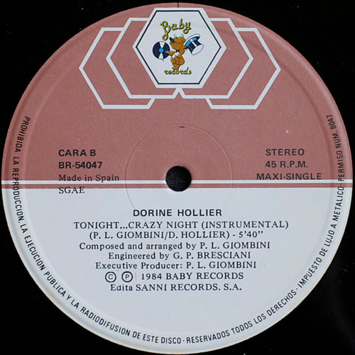 Dorine Hollier - Tonight...Crazy Night = Esta Noche ... Noche Loca | Sanni Records (BR 54047) - 4