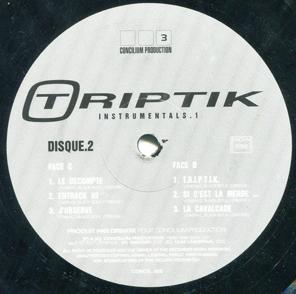 Drixxxé Présente Triptik - Instrumentals.1 | Concilium Production (CONCIL 008) - 3