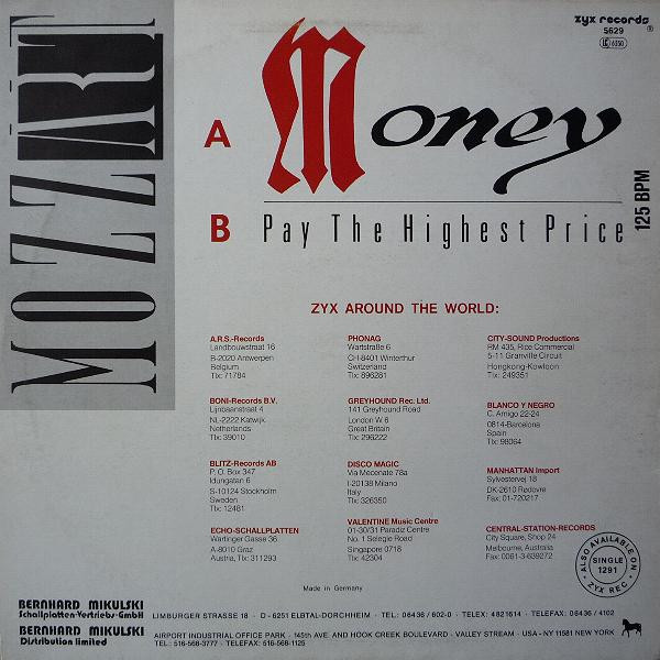 Mozzart - Money | ZYX Records (ZYX 5629) - 2