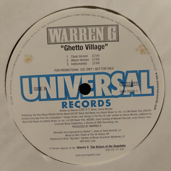 Warren G - Ghetto Village | Universal Records (UNIR 20709-1) - 2 Warren G - Ghetto Village | Universal Records (UNIR 20709-1) - 2