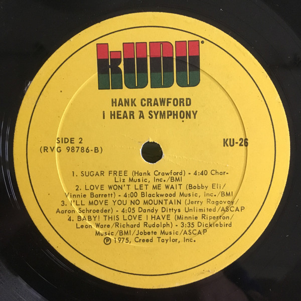 Hank Crawford - I Hear A Symphony [Vinyl] | Kudu (KU-26) - 4