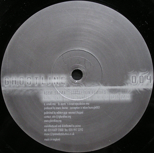 Asem Shama - Conception Remixes | Ghostline Electronics (GLE004) - main Asem Shama - Conception Remixes | Ghostline Electronics (GLE004) - main