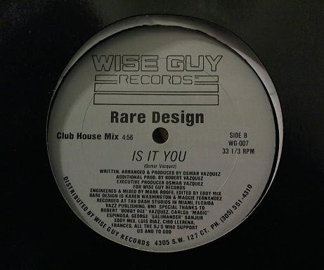 Rare Design - Is It You | Wise Guy Records (WG-007) - main