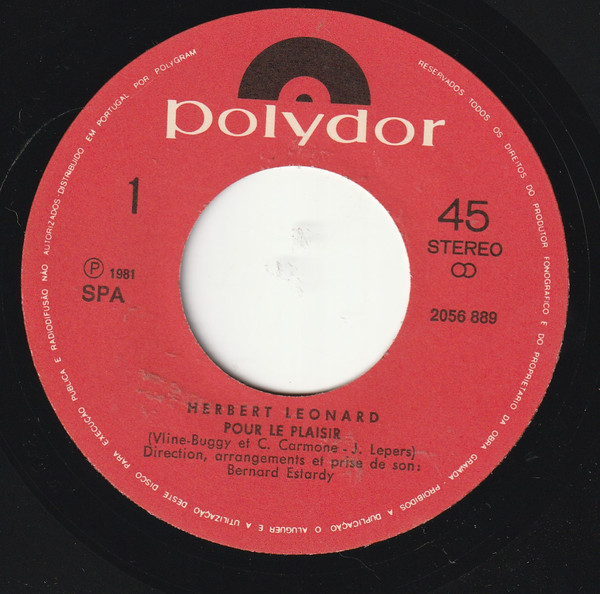 Herbert Léonard - Pour Le Plaisir | Polydor (2056 889) - 3