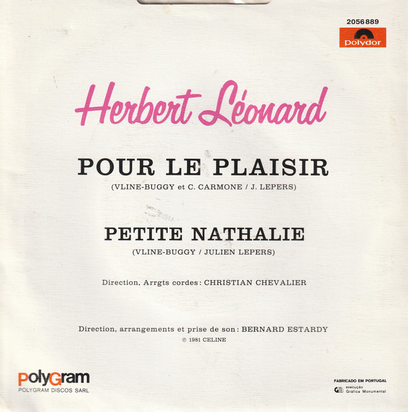Herbert Léonard - Pour Le Plaisir | Polydor (2056 889) - 2