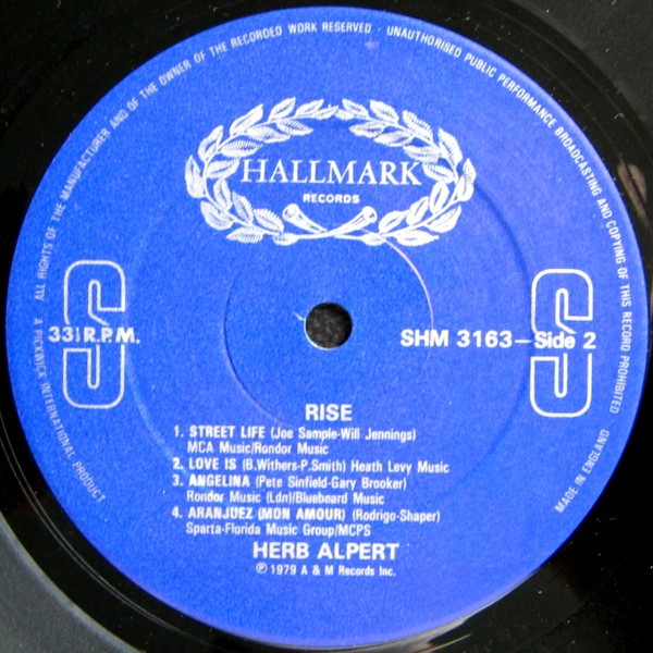 Herb Alpert - Rise | Hallmark Records (SHM 3163) - 4 Herb Alpert - Rise | Hallmark Records (SHM 3163) - 4