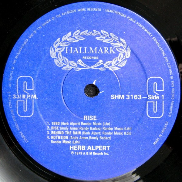 Herb Alpert - Rise | Hallmark Records (SHM 3163) - 3 Herb Alpert - Rise | Hallmark Records (SHM 3163) - 3