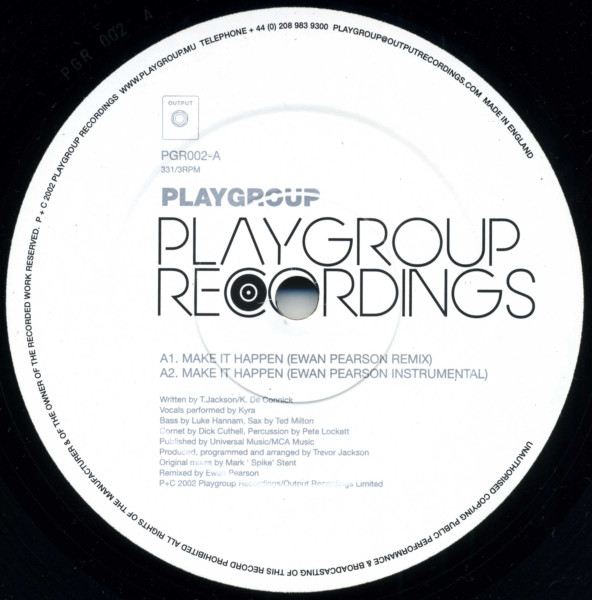 Playgroup - Make It Happen - Ewan Pearson + Zongamin Remixes | Playgroup (PGR002) - 3