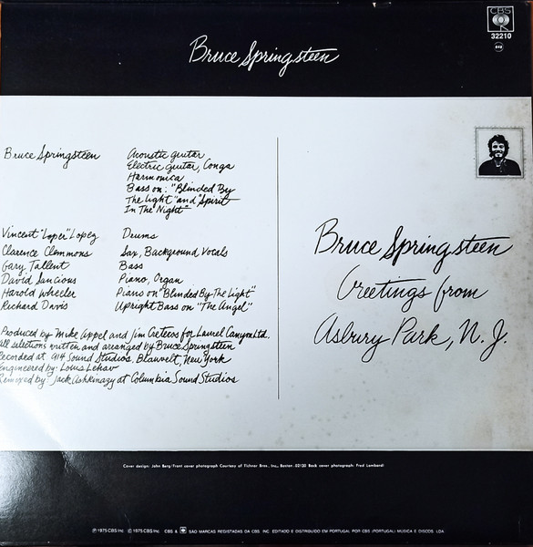 Bruce Springsteen - Greetings From Asbury Park N.J. | CBS (CBS 32210) - 2