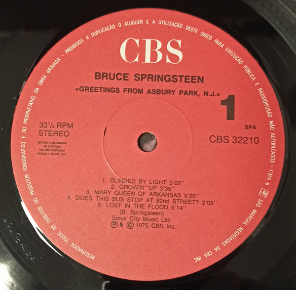 Bruce Springsteen - Greetings From Asbury Park N.J. | CBS (CBS 32210) - 3