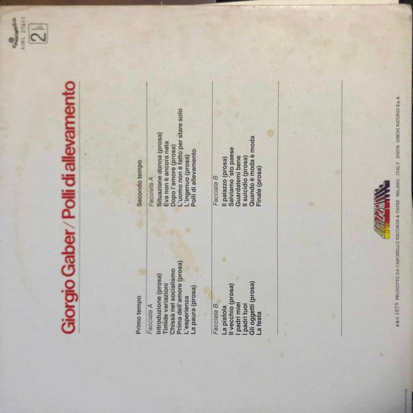 Giorgio Gaber - Polli Di Allevamento | Carosello (AORL 28461) - 2