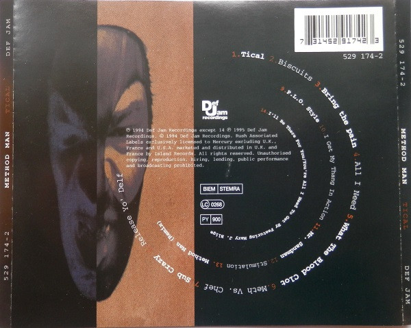 Method Man - Tical | Def Jam Recordings (529 174-2) - 2