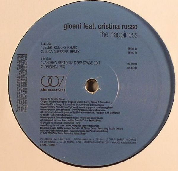 Gioeni Feat. Cristina Russo - The Happiness | StereoSeven (STE 053) - main