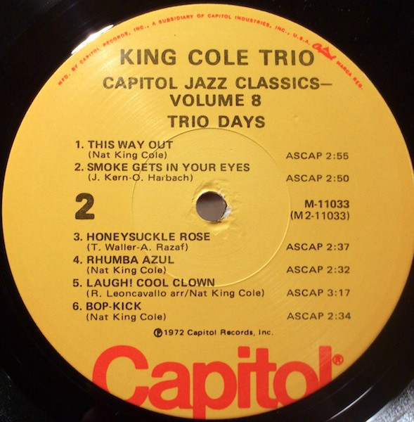 The Nat King Cole Trio - Trio Days | Capitol Records (M-11033) - 2 The Nat King Cole Trio - Trio Days | Capitol Records (M-11033) - 2