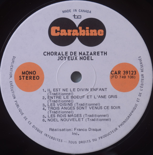 La Chorale De Nazareth - Joyeux Noel | Carabine (CAR 39123) - 4