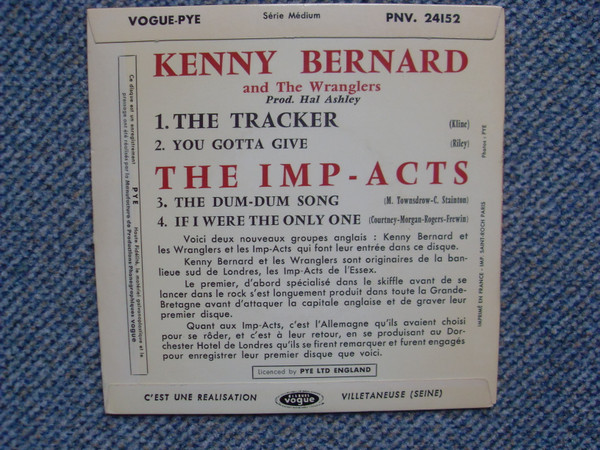 Kenny Bernard / The Imp-Acts - The Tracker | Pye Records (PNV. 24152) - 2