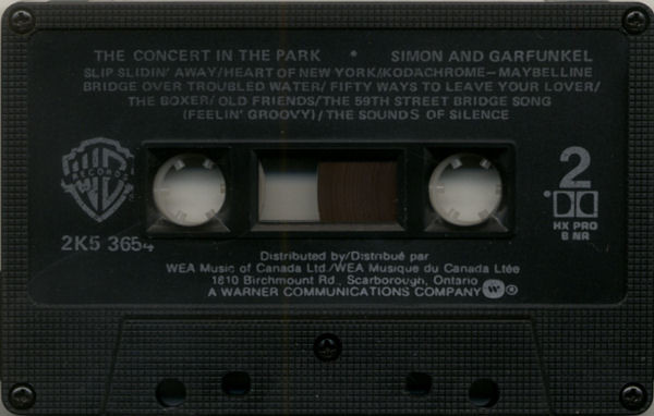 Simon & Garfunkel - The Concert In Central Park [Cassette] | Warner Bros. Records (2K5 3654) - 4