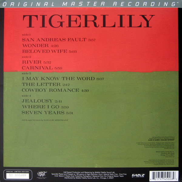 Natalie Merchant - Tigerlily | Mobile Fidelity Sound Lab (MFSL 2-45008) - 4