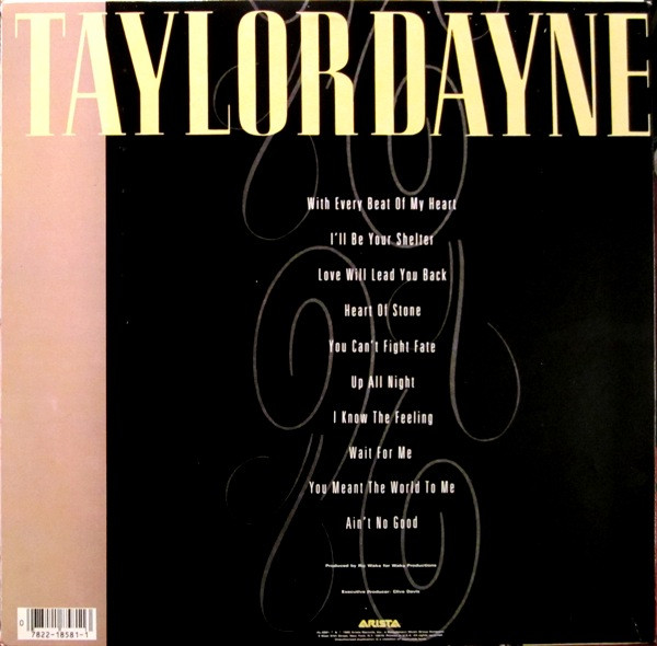 Taylor Dayne - Can't Fight Fate [Vinyl] | Arista (AL-8581) - 2