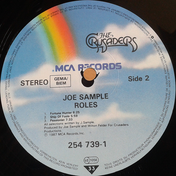 Joe Sample - Roles | MCA Records (254 739-1) - 3 Joe Sample - Roles | MCA Records (254 739-1) - 3