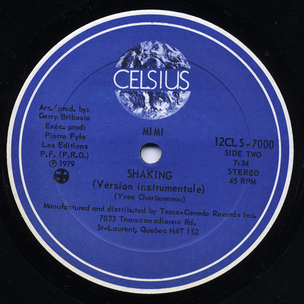 Mimi Hétu - Shaking | Celsius (12CLS-7000) - 2