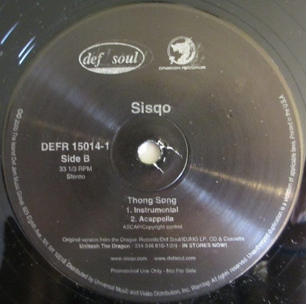 Sisqo - Thong Song | Def Soul (DEFR 15014-1) - 4