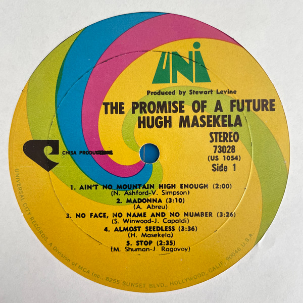 Hugh Masekela - The Promise Of A Future [Vinyl] | UNI Records (73028) - 3