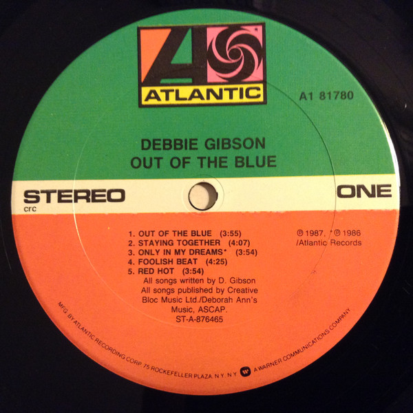Debbie Gibson - Out Of The Blue [Vinyl] | Atlantic (A1 81780) - 4