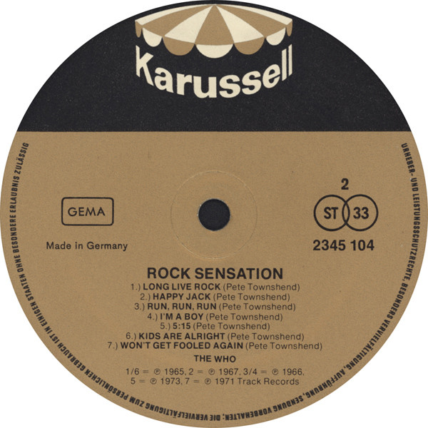 The Who - The Greatest Rock Sensation | Karussell (2345 104) - 2 The Who - The Greatest Rock Sensation | Karussell (2345 104) - 2