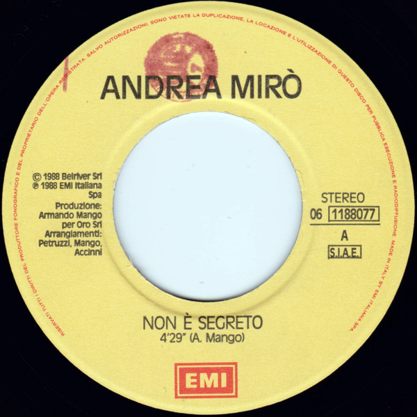 Andrea Mirò - Non È Segreto | EMI (06 1188077) - 3 Andrea Mirò - Non È Segreto | EMI (06 1188077) - 3