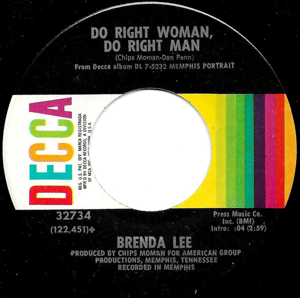 Brenda Lee - Sisters In Sorrow / Do Right Woman, Do Right Man | Decca (32734) - 2 Brenda Lee - Sisters In Sorrow / Do Right Woman, Do Right Man | Decca (32734) - 2
