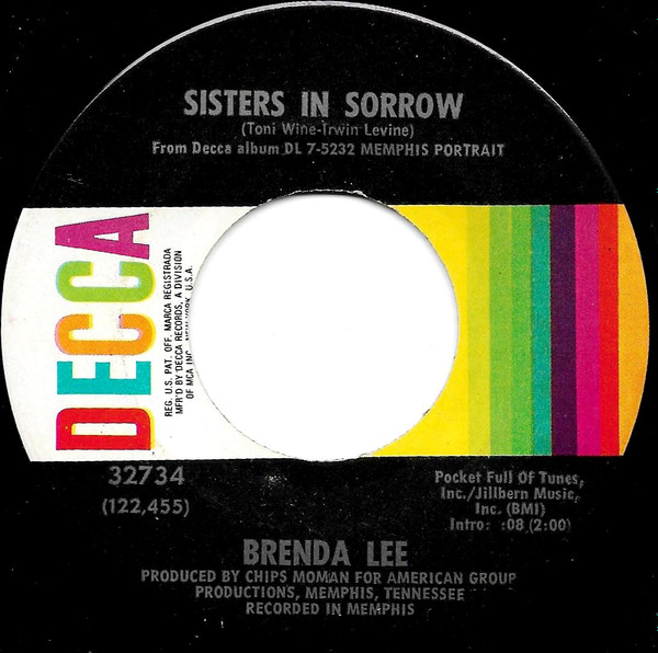 Brenda Lee - Sisters In Sorrow / Do Right Woman, Do Right Man | Decca (32734)