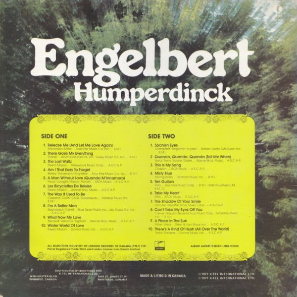 Engelbert Humperdinck - 20 Great Hits | Parrot (NC 478) - 2