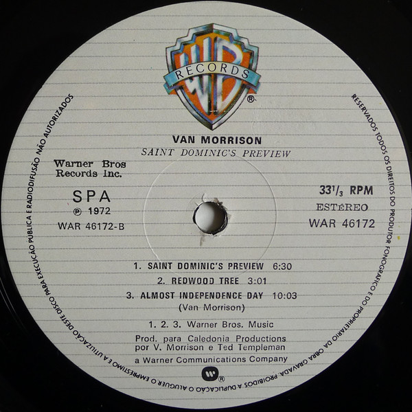 Van Morrison - Saint Dominic's Preview | Warner Bros. Records (WAR 46172) - 4
