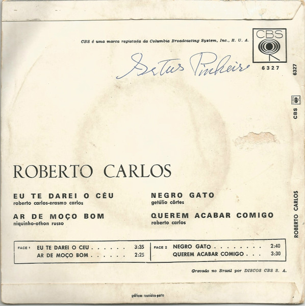 Roberto Carlos - Negro Gato | CBS (CBS 6327) - 2 Roberto Carlos - Negro Gato | CBS (CBS 6327) - 2