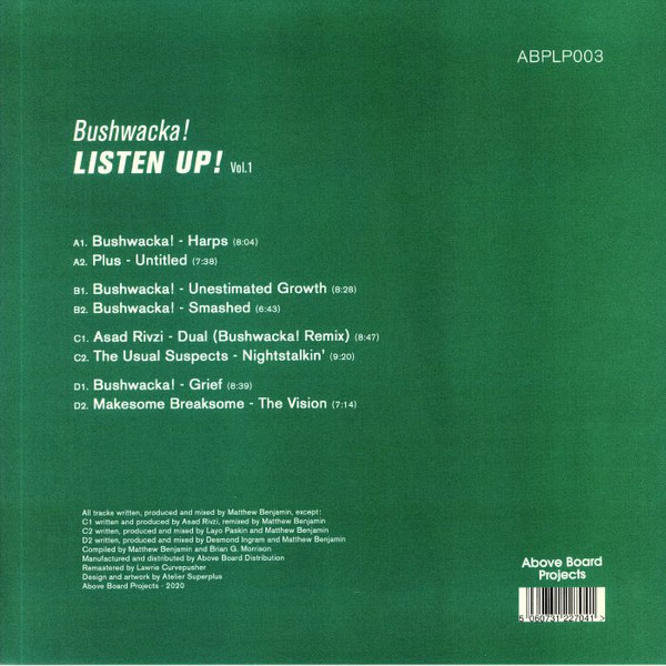 Bushwacka! - Listen Up! Vol. 1 | Above Board Projects (ABPLP003) - 2