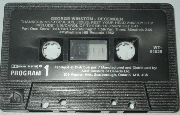 George Winston - December [Cassette] | Windham Hill Records (WT-91025) - 3