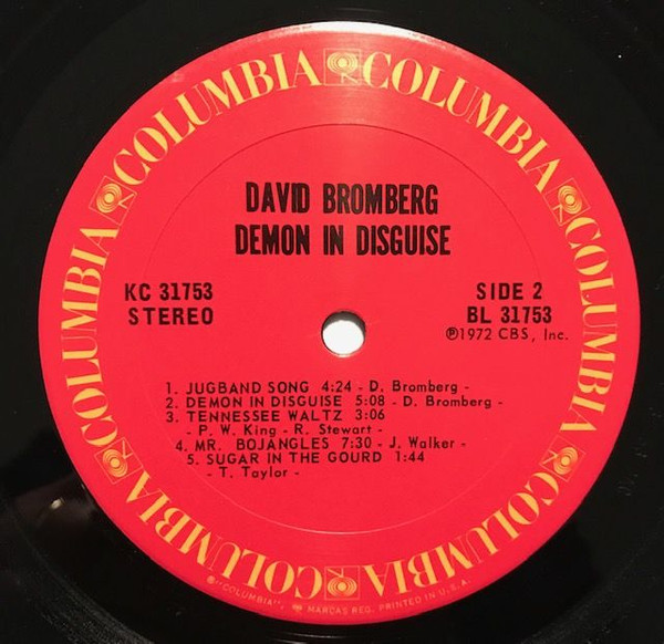 David Bromberg - Demon In Disguise | Columbia (C 31753) - 4