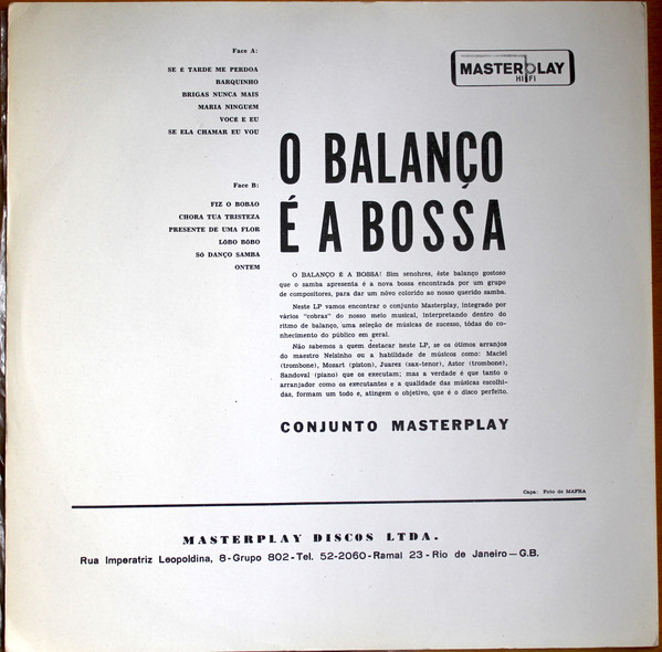 Conjunto Masterplay - O Balanço É A Bossa | Masterplay (MDL 13.021) - 2 Conjunto Masterplay - O Balanço É A Bossa | Masterplay (MDL 13.021) - 2