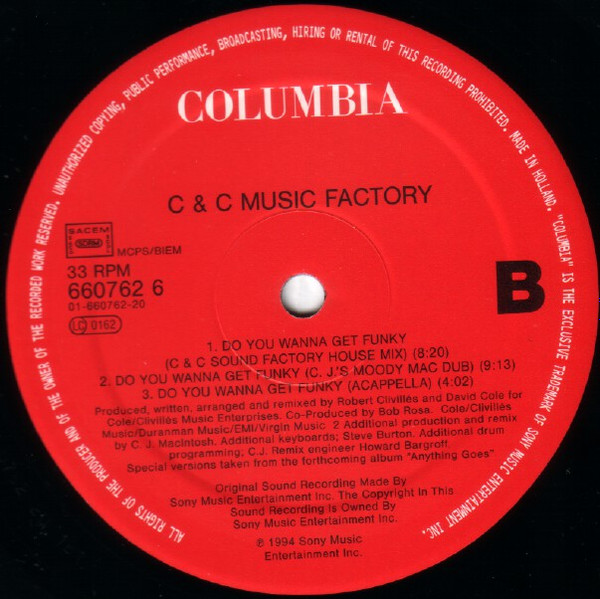 C + C Music Factory - Do You Wanna Get Funky | Columbia (660762 6) - 4 C + C Music Factory - Do You Wanna Get Funky | Columbia (660762 6) - 4