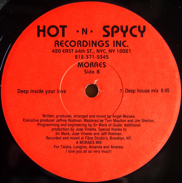 Angel Moraes - Release Yourself / Deep Inside Your Love | Hot 'N' Spycy (HNS511) - 2 Angel Moraes - Release Yourself / Deep Inside Your Love | Hot 'N' Spycy (HNS511) - 2