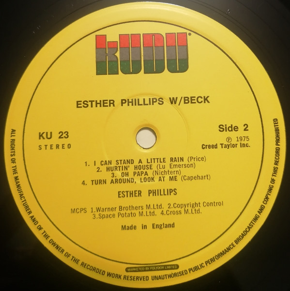 Esther Phillips With Joe Beck - Esther Phillips W/Beck | Kudu (KU 23) - 2
