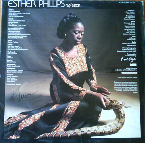 Esther Phillips With Joe Beck - Esther Phillips W/Beck | Kudu (KU 23) Esther Phillips With Joe Beck - Esther Phillips W/Beck | Kudu (KU 23)