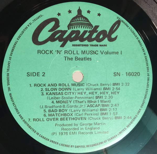 The Beatles - Rock 'n' Roll Music Volume 1 | Capitol Records (SN-16020) - 4 The Beatles - Rock 'n' Roll Music Volume 1 | Capitol Records (SN-16020) - 4