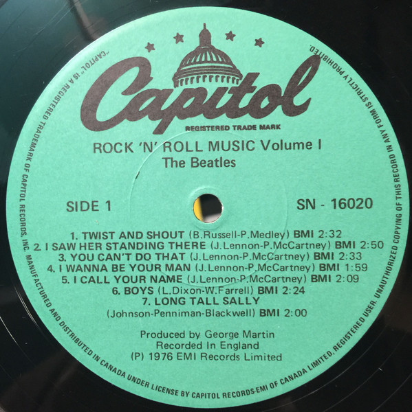 The Beatles - Rock 'n' Roll Music Volume 1 | Capitol Records (SN-16020) - 3 The Beatles - Rock 'n' Roll Music Volume 1 | Capitol Records (SN-16020) - 3